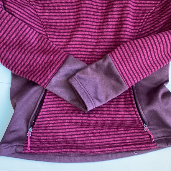 Avalanche 1/4 Zip Hooded Pullover Striped S - Picture 3 of 8